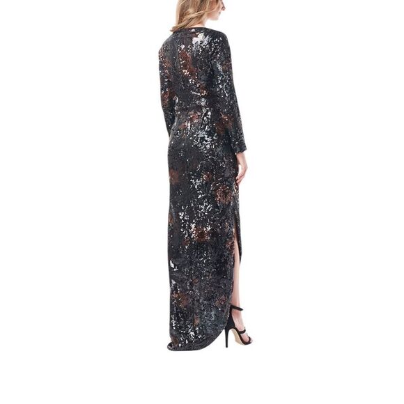 Kay Unger Diana Sequin Floral Column Gown | Size 6 - Picture 4 of 12